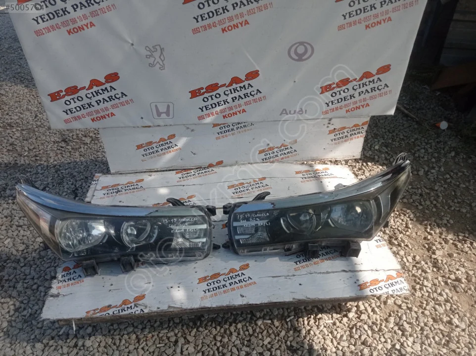 2013-2015 Toyota Corolla Takım Far Düz Krom Kaşlı