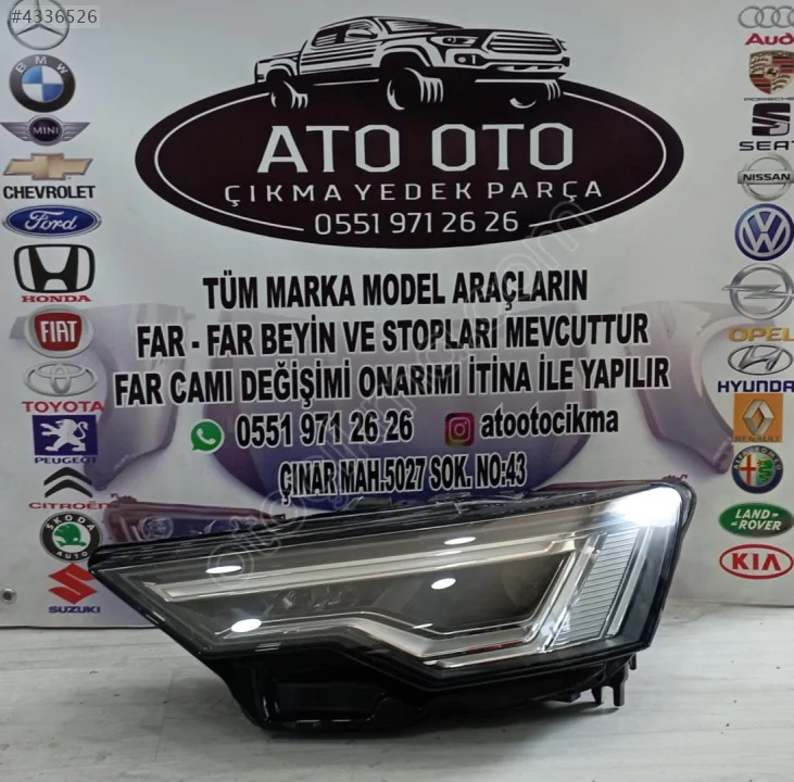 AUDİ A6 ORJİNAL ÇIKMA SOL FAR 2022