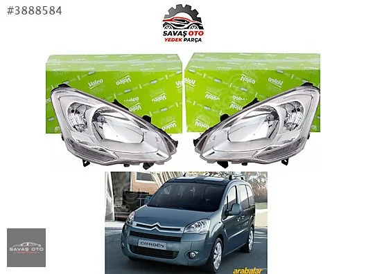 BERLİNGO ÖN FAR SAĞ SOL ELEK. MOTORLU 2008-2012 / VALEO ORJİNAL