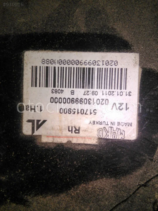 ÇIKMA PARÇA FİAT PUNTO 2010 MODEL ARKA SAĞ STOP