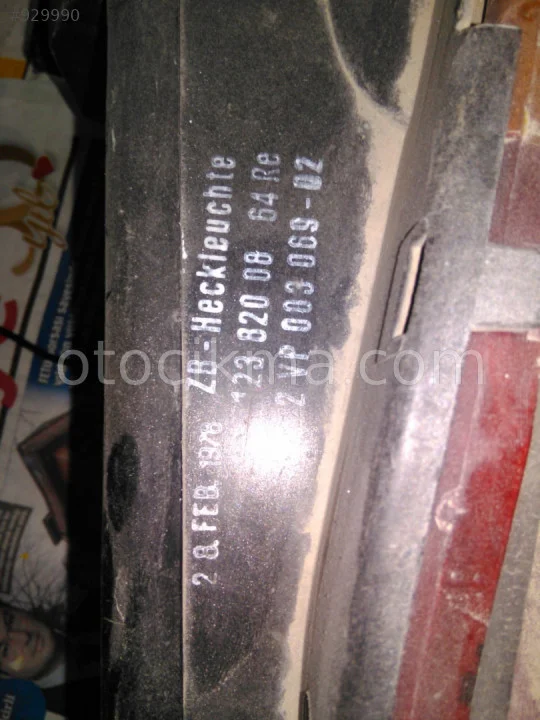 ÇIKMA PARÇA MERCEDES-BENZ 123 KASA ARKA SAĞ STOP