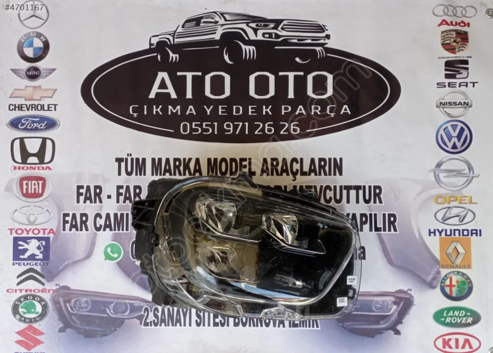 CİTROEN C3 ORJİNAL ÇIKMA SAĞ FAR