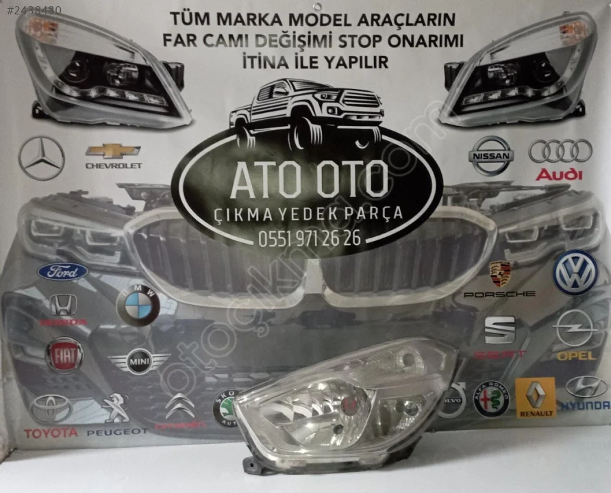 DACIA DOKKER ORJINAL ÇIKMA PARÇA SOL FAR