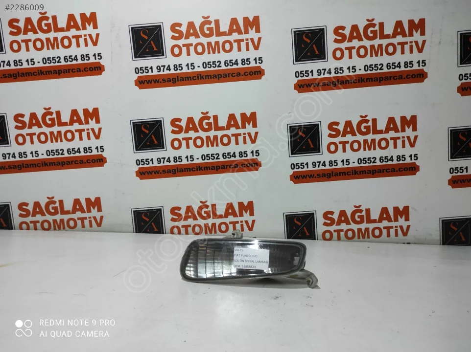 FİAT PUNTO EVO ÇIKMA SOL ÖN SİNYAL LAMBASI OEM; 51858823