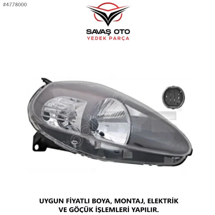 GRANDE PUNTO ÖN FAR MOTORLU GRİ 14P.SAĞ SOL 2006 2007 2008/TAİWAN