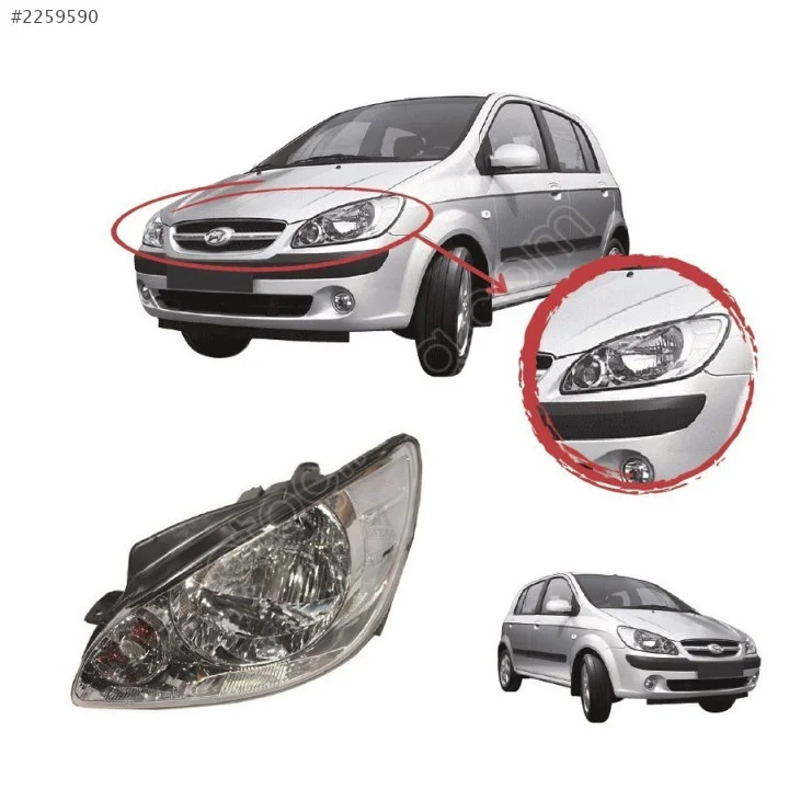 Hyundai Getz Far Sağ-Sol TAKIM (Elektirikli-Motorsuz)