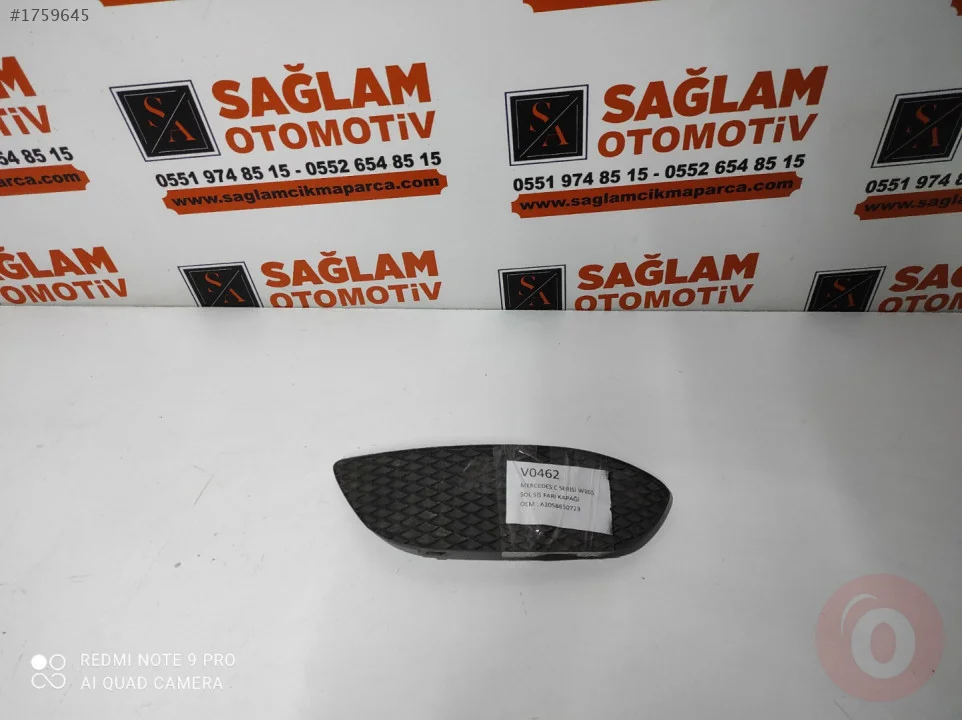 MERCEDES C SERİSİ W205  SOL SİS FARI KAPAĞI OEM; A2058850723