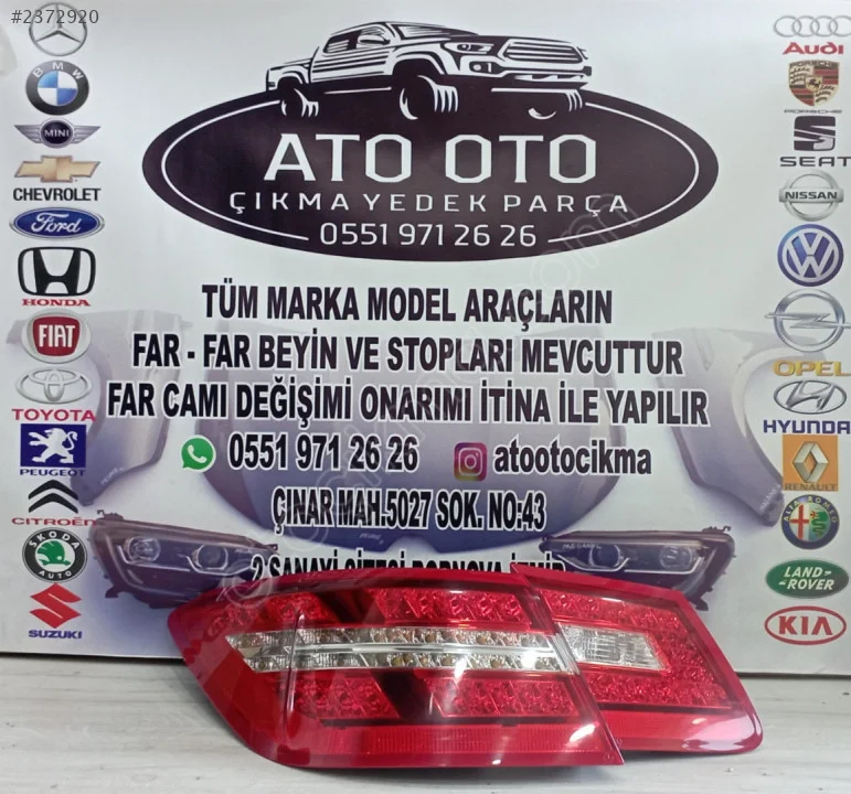 MERCEDES W207 COUPE ORJİNAL ÇIKMA  ARKA  SOL STOP