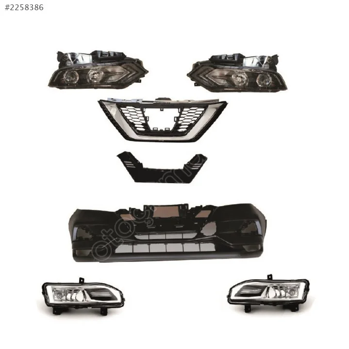 Nissan Qashqai Sağ Sol Far+Panjur+Altı+Sis+Ön Tampon