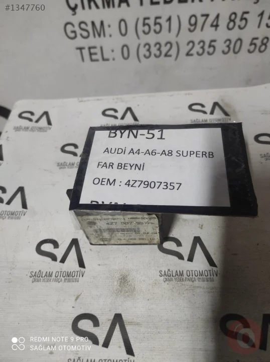 OEM; 4Z7907357 AUDİ A4-A6-A6-SUPER-B ÇIKMA  FAR BEYNİ