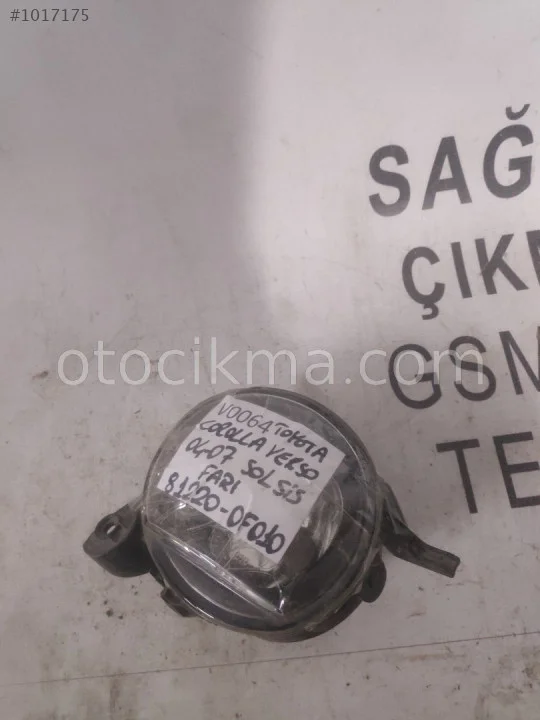 OEM; 81220-0f010 TOYOTA COROLLA VERSO 04-07 SOL SİS FAR OEM;