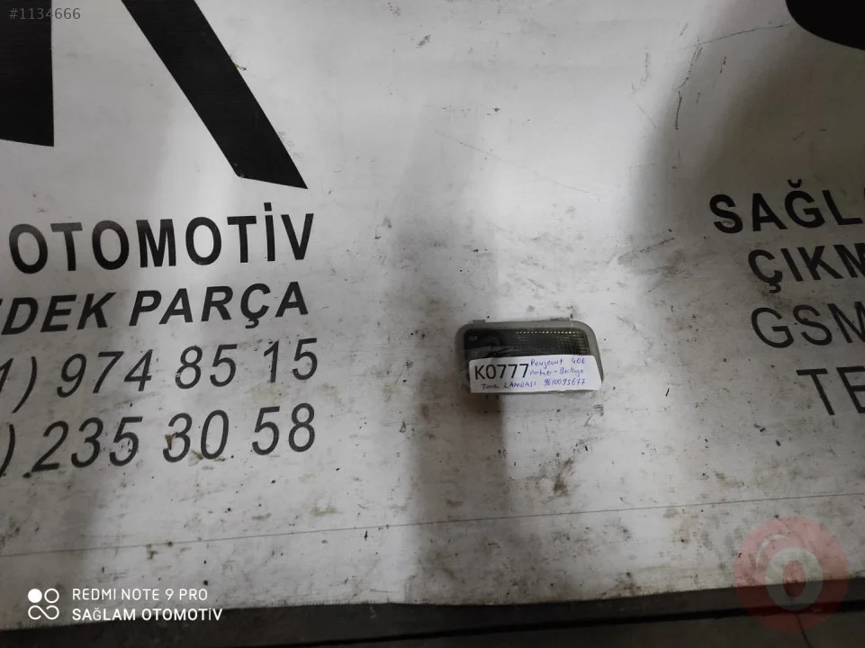 OEM;9610095677  PEUGEOT 406-PARTNER-BERLİNGO TAVAN LAMBASI