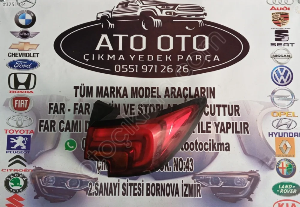 OPEL ASTRA K ORJİNAL ÇIKMA SAĞ STOP