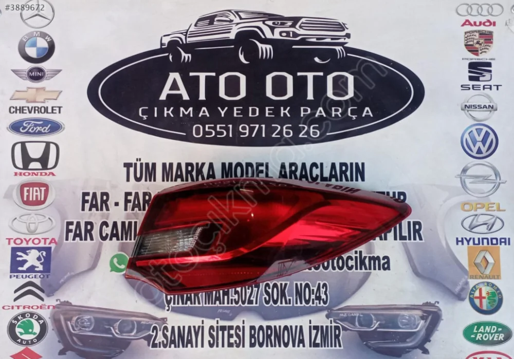 OPEL ASTRA ORJİNAL ÇIKMA SAĞ STOP