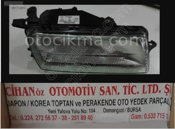 Opel Vectra Sağ Far 1993 1996- .ORJINAL.