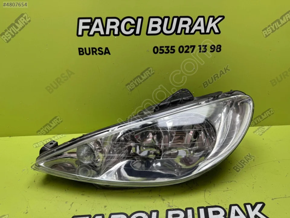 PEUGEOT 206 MAKYAJLI SOL FAR ORJİNAL 9628666880