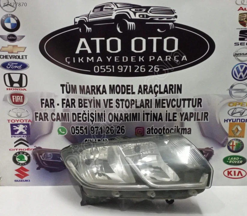 RENAULT SYMBOL ORJİNAL ÇIKMA PARÇA SAĞ FAR