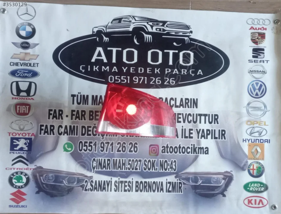 SEAT ALTEA ORJINAL CIKMA SOL STOP