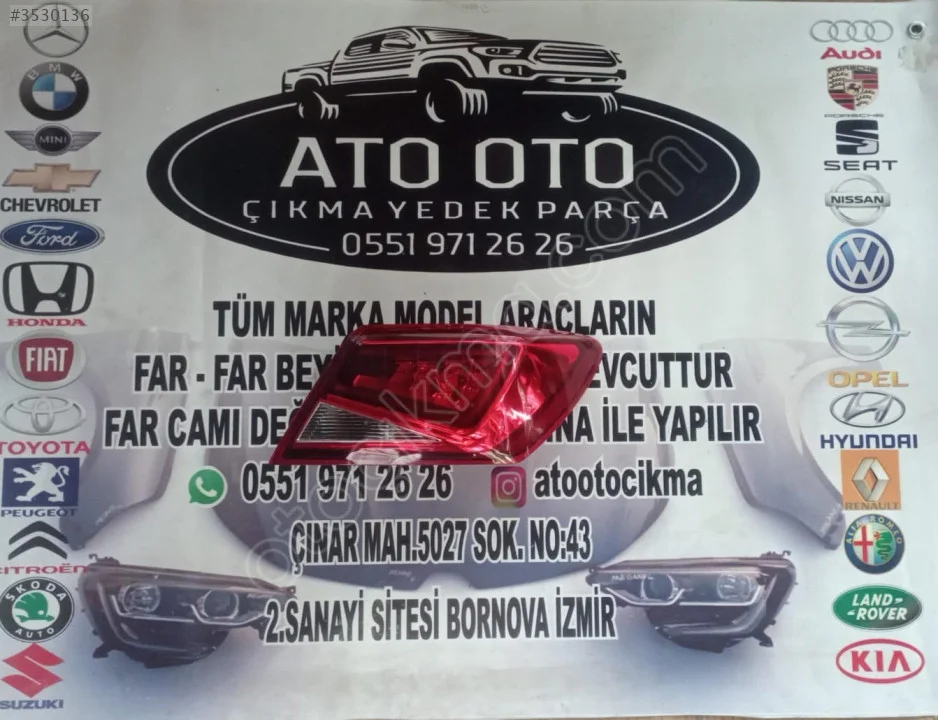 SEAT LEON ORJİNAL ÇIKMA SAĞ STOP