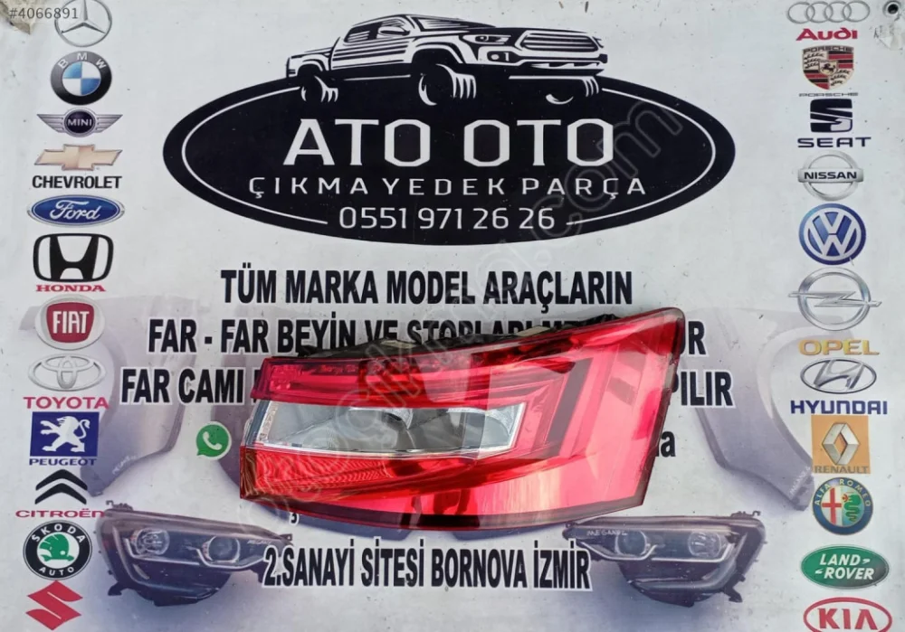 SKODA SÜPER B ORJİNAL CIKMA SAĞ STOP