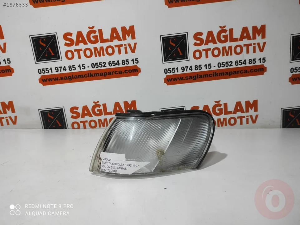 TOYOTA COROLLA 92-97 ÇIKMA SOL ÖN SİS LAMBASI OEM; TC9348