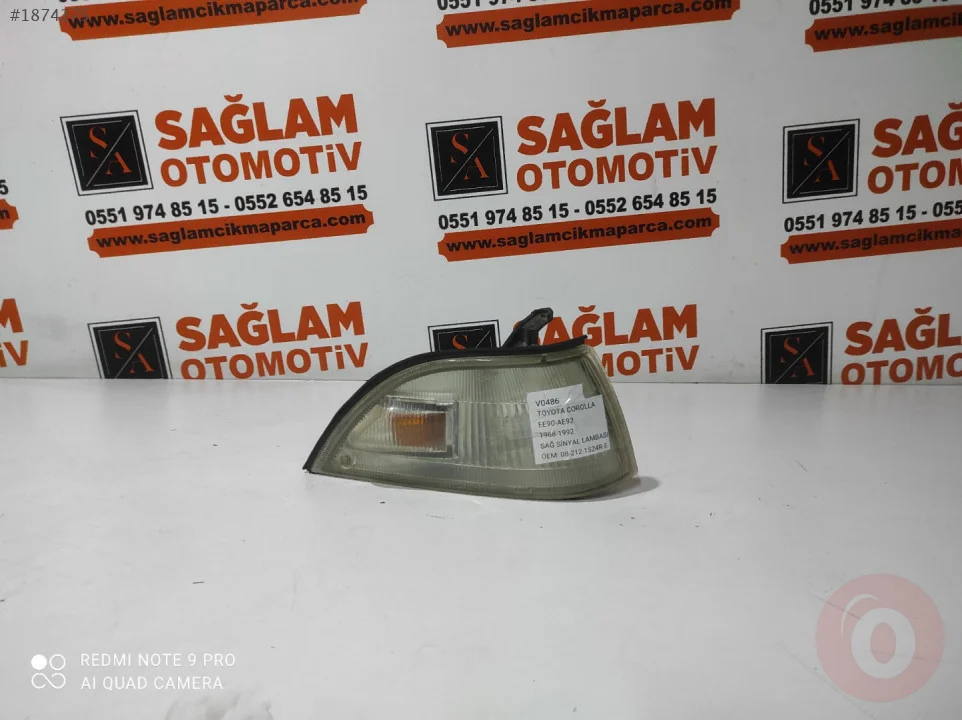 TOYOTA COROLLA EE90-AE92 88-92 SAĞ ÖN SİNYAL LAMBASI
