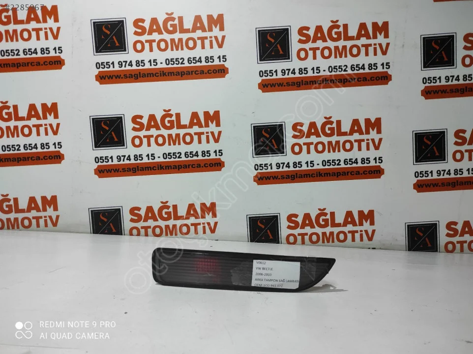 VW BEETLE 06-10 ÇIKMA ARKA TAMPON SAĞ REFLEKTÖRÜ 1C0941072