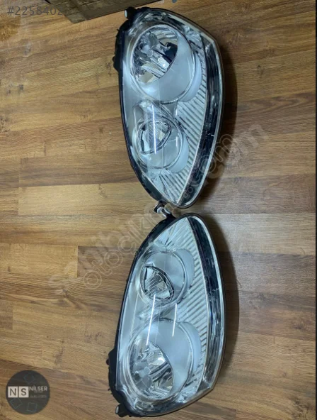 Vw Golf 5 Jetta Sağ Sol Nikelaj Motorsuz Far 2004-2009